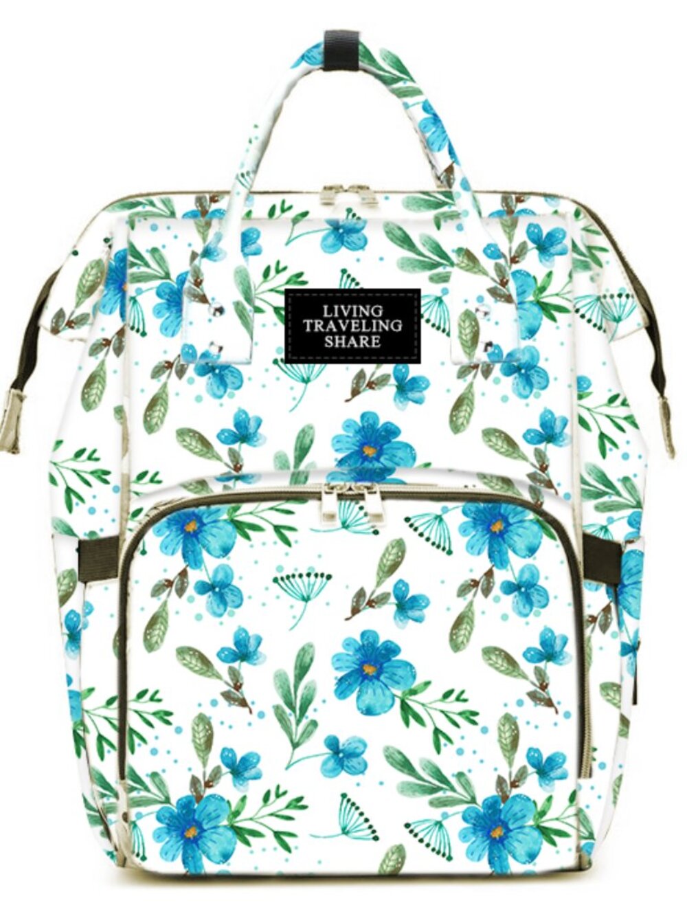 Living Traveling Share Floral Diaper Bag Backpack